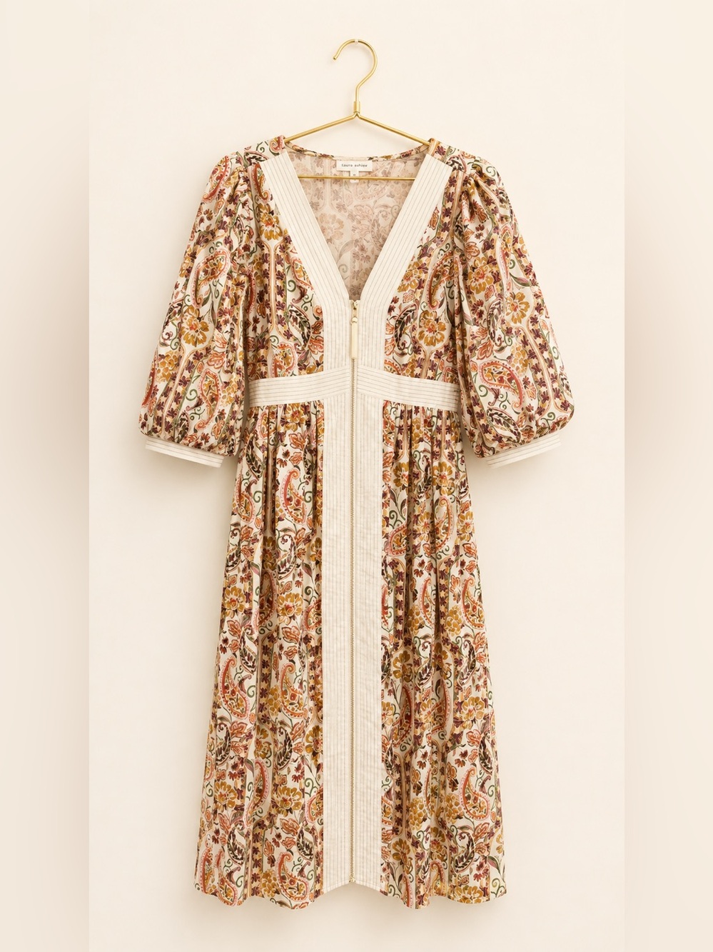 Entro Paisley Floral Fall Dress | Size Large